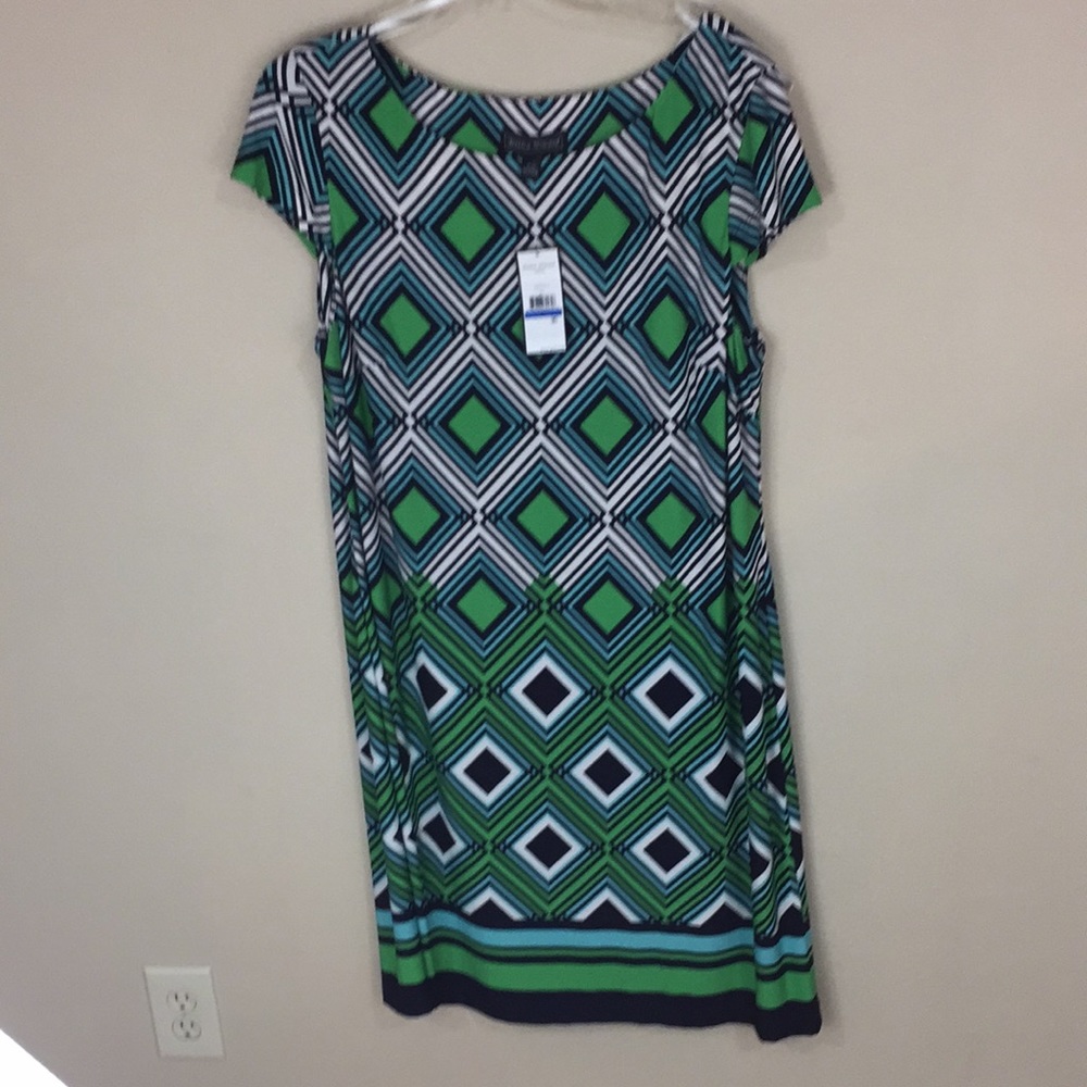 Jessica Howard Diamond Print Summer Dress Size XL New with Tags